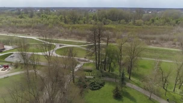 Güzel Park Müzesi Mielec Hava Manzarası Polonya Yüksek Kalite Görüntü — Stok video