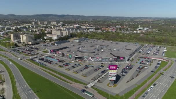 Magnifique Centre Commercial Panorama Krosno Vue Aérienne Pologne Images Haute — Video