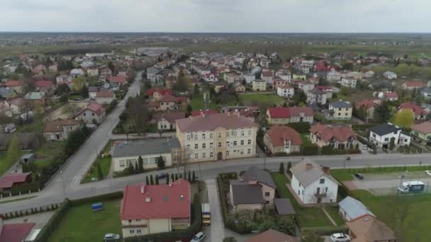 全景小学Mielec Aerial View Poland 高质量的4K镜头 — 图库视频影像