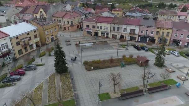 Beautiful Market Square Rynek Mielec Vista Aérea Polônia Imagens Alta — Vídeo de Stock