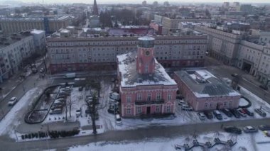 Güzel Müze Konseyi Meydanı Czestochowa Hava Manzarası Polonya. Yüksek kalite 4k görüntü
