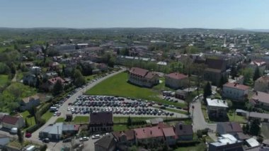 Güzel Panorama Jaslo Hava Manzarası Polonya. Yüksek kalite 4k görüntü