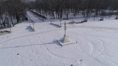 Güzel Meydan Sığınağı Jasna Gora Czestochowa Hava Manzarası Polonya. Yüksek kalite 4k görüntü