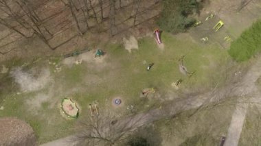 Güzel Park Ufo Mielec Hava Manzarası Polonya. Yüksek kalite 4k görüntü