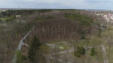 Güzel Park Ufo Mielec Hava Manzarası Polonya. Yüksek kalite 4k görüntü