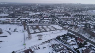 Güzel Panorama Czestochowa Hava Manzarası Polonya. Yüksek kalite 4k görüntü