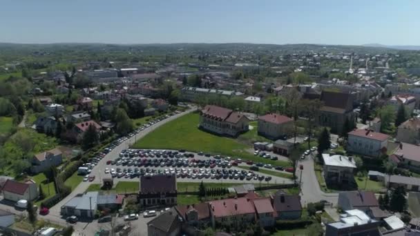 Krásný Panorama Jaslo Aerial View Polsko Vysoce Kvalitní Záběry — Stock video