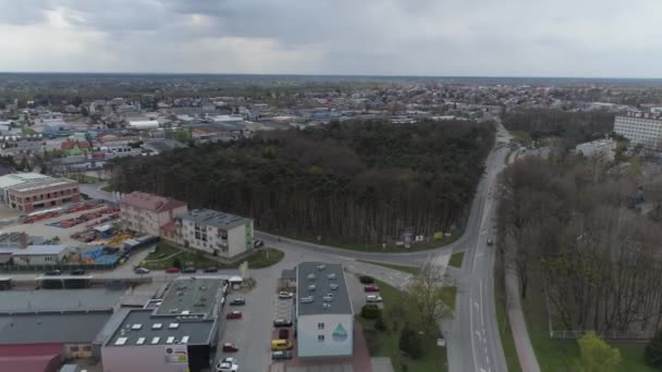 美丽的全景森林住宅Mielec Aerial View Poland 高质量的4K镜头 — 图库视频影像