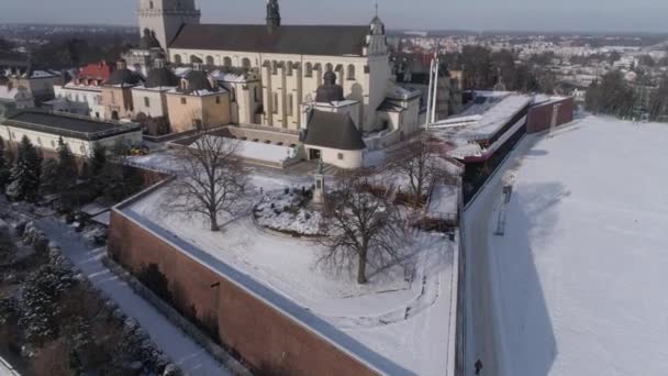 Belo Santuário Jasna Gora Czestochowa Vista Aérea Polônia Imagens Alta — Vídeo de Stock