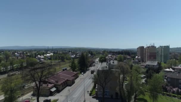 Prachtig Panorama Jaslo Luchtfoto Uitzicht Polen Hoge Kwaliteit Beeldmateriaal — Stockvideo