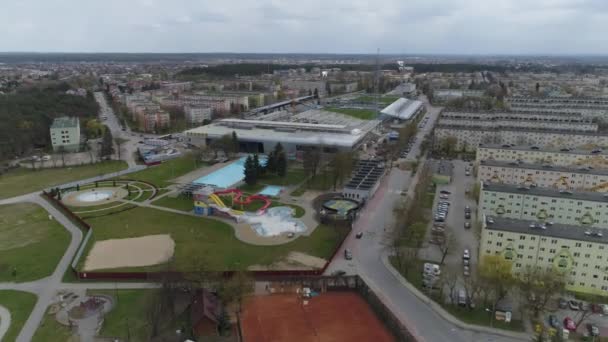 Panorama Centrum Sportowe Mielec Lotu Ptaka Polska Wysokiej Jakości Materiał — Wideo stockowe