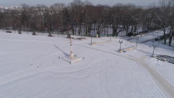 Belo Santuário Praça Jasna Gora Czestochowa Vista Aérea Polônia Imagens — Vídeo de Stock