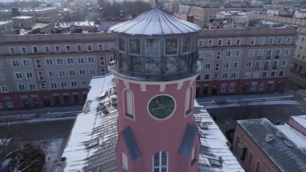 Vackra Museum Council Square Czestochowa Flygfoto Polen Högkvalitativ Film — Stockvideo