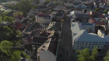 Şehir merkezindeki güzel Panorama Sacz Hava Manzarası Polonya. Yüksek kalite 4k görüntü