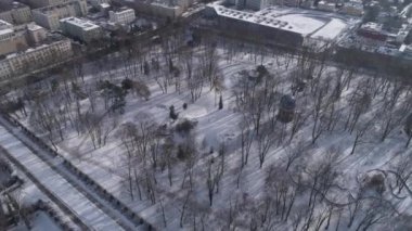 Güzel Park Sığınağı Jasna Gora Czestochowa Hava Manzarası Polonya. Yüksek kalite 4k görüntü