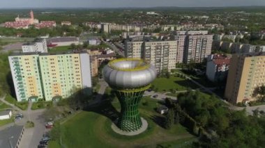 Su Kulesi Bania Tarnow Hava Görüntüsü Polonya. Yüksek kalite 4k görüntü