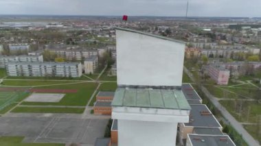 Güzel Mielec Kilisesi Hava Manzarası Polonya. Yüksek kalite 4k görüntü