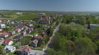 Güzel manzara Jaslo Hava Manzarası Polonya. Yüksek kalite 4k görüntü