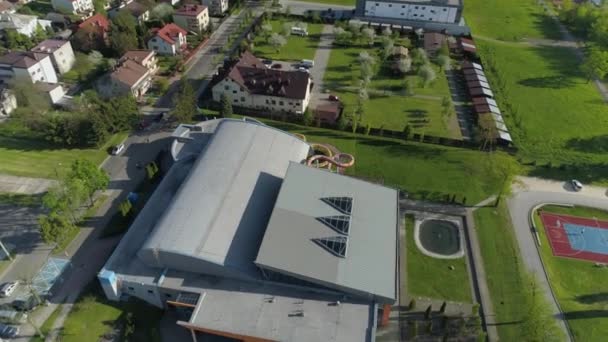 Аквапарк Тарнов Аеропорт Вид Польща Високоякісні Кадри — стокове відео