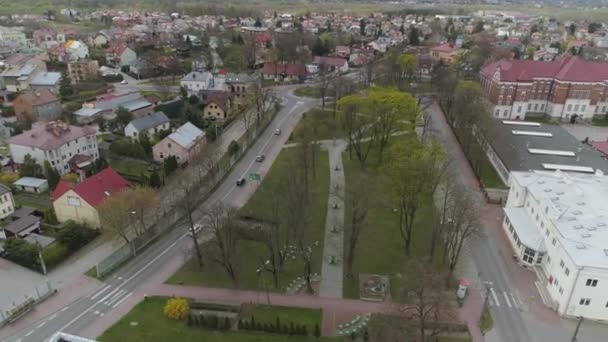 Beautiful Park Mielec Aerial View Poland High Quality Footage — Stock Video