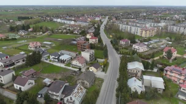 Bella Panorama Housing Estate Mielec Vista Aerea Polonia Filmati Alta — Video Stock