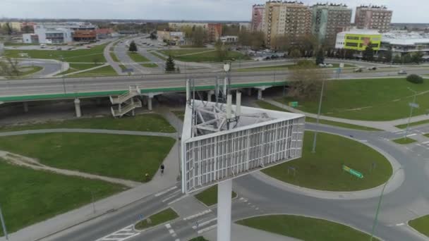 广告商 Mast Mielec Aerial View Poland 高质量的4K镜头 — 图库视频影像