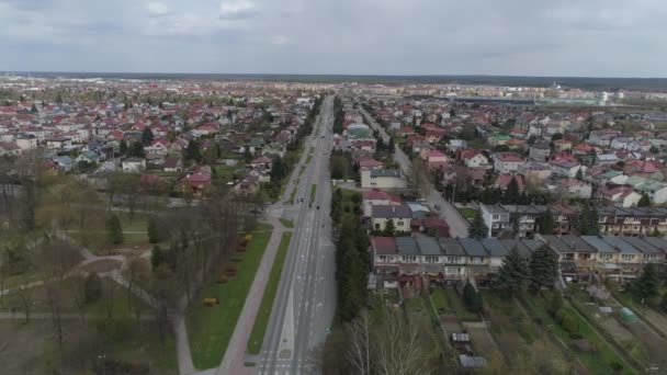 Vackra Panorama Bostadsrätt Mielec Antenn View Poland Högkvalitativ Film — Stockvideo