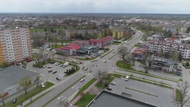 美丽的全景住宅Mielec Aerial View Poland 高质量的4K镜头 — 图库视频影像