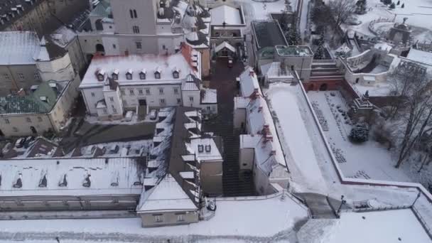 Gyönyörű Menedék Jasna Gora Czestochowa Aerial View Lengyelország Kiváló Minőségű — Stock videók
