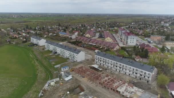 Bela Propriedade Habitação Panorama Mielec Vista Aérea Polónia Imagens Alta — Vídeo de Stock