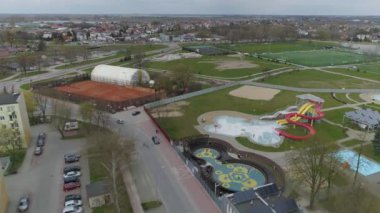 Panorama Spor Merkezi Mielec Hava Görüntüleme Polonya. Yüksek kalite 4k görüntü
