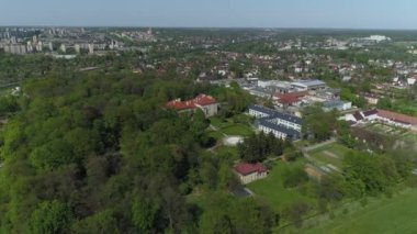 Panorama Prensleri Saray Parkı Sanguszkow Tarnow Hava Manzaralı Polonya. Yüksek kalite 4k görüntü
