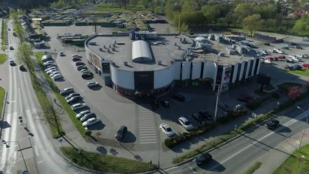 Galeria Shopping Bonito Krosno Vista Aérea Polônia Imagens Alta Qualidade — Vídeo de Stock