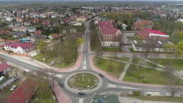 Beautiful Panorama Park Mielec Aerial View Poland High Quality Footage — Stock Video