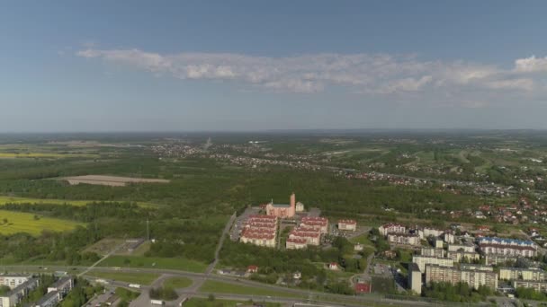 Prachtig Panorama Tarnow Luchtfoto Uitzicht Polen Hoge Kwaliteit Beeldmateriaal — Stockvideo