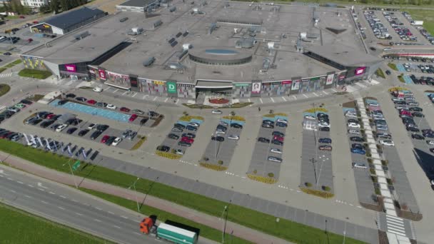 Piękne Centrum Handlowe Krosno Aerial View Poland Wysokiej Jakości Materiał — Wideo stockowe
