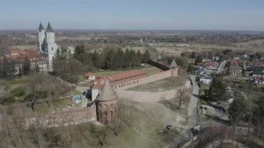 Güzel Panorama Sığınağı Jaroslaw Havacılık Görünümü Polonya. Yüksek kalite 4k görüntü