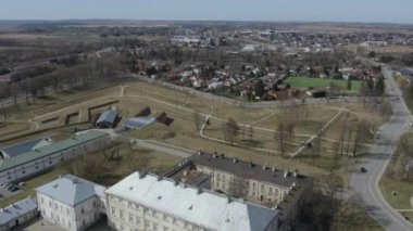 Güzel Kale Eski Şehir Zamosc Hava Manzarası Polonya. Yüksek kalite 4k görüntü