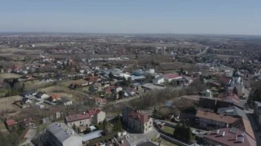 Güzel Panorama Jaroslaw Hava Manzarası Polonya. Yüksek kalite 4k görüntü