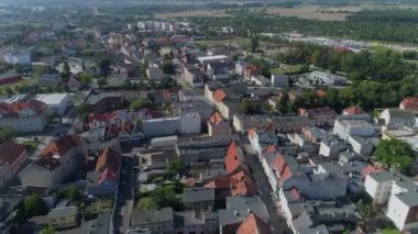 Güzel Panorama Leszno Hava Manzarası Polonya. Yüksek kalite 4k görüntü