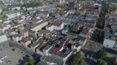 Güzel Panorama Konutları Leszno Havacılık Manzarası Polonya. Yüksek kalite 4k görüntü