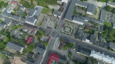 Güzel Panorama Zgierz Hava Görüntüsü Polonya. Yüksek kalite 4k görüntü