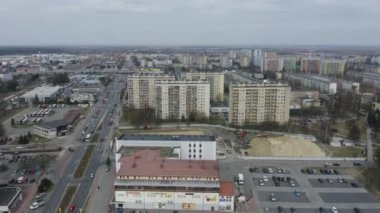 Güzel Panorama Konutları Stalowa Wola Havacılık Görünümü Polonya. Yüksek kalite 4k görüntü