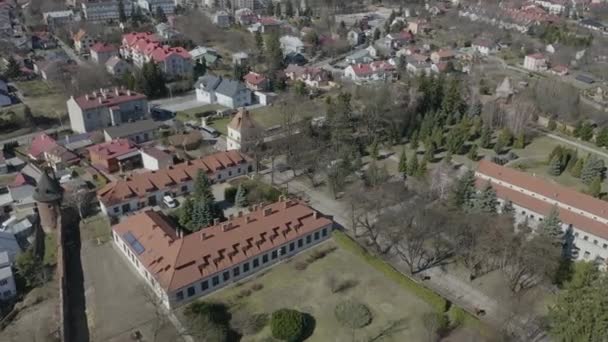Schönes Panorama Heiligtum Jaroslaw Luftaufnahme Polen Hochwertiges Filmmaterial — Stockvideo