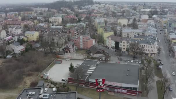 Beautiful Shopping Mall Chelm Aerial View Poland High Quality Footage — Stock Video