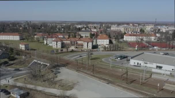 Krásné Panorama Stopy Jaroslaw Aerial View Polsko Vysoce Kvalitní Záběry — Stock video