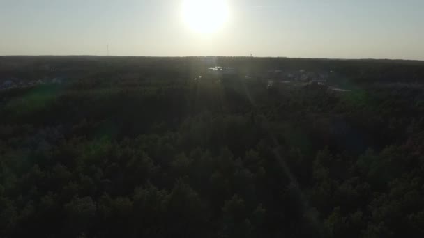Красивая Панорама Лежайск Вид Воздуха Польша Высококачественные Кадры — стоковое видео