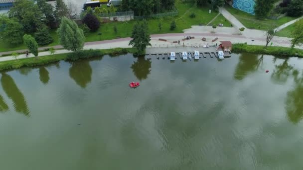 Lagoa Bonita Zgierz Vista Aérea Polônia Imagens Alta Qualidade — Vídeo de Stock