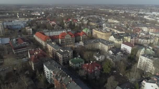 Bela Panorama Bielsko Biala Vista Aérea Polônia Imagens Alta Qualidade — Vídeo de Stock