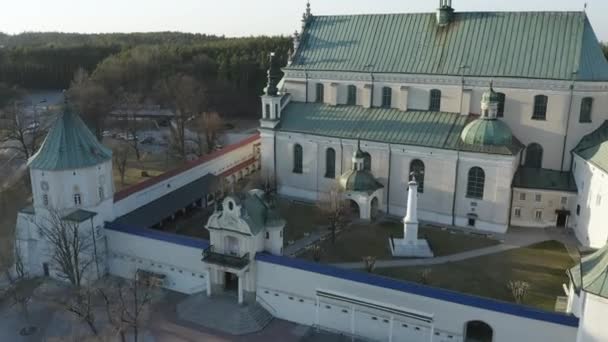 Magnifique Monastère Lezajsk Vue Aérienne Pologne Images Haute Qualité — Video